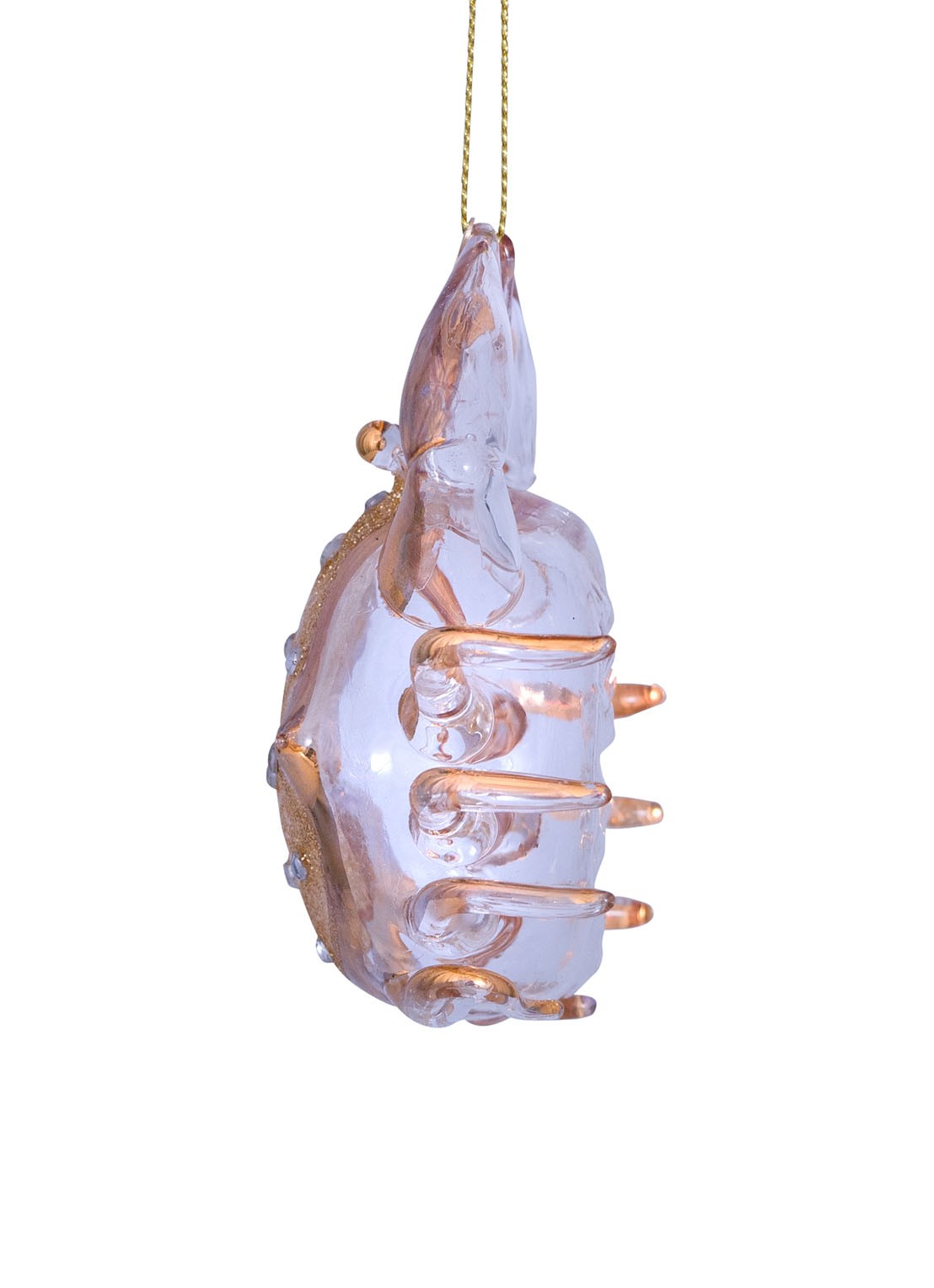 Vondels Krab kersthanger 11 cm - detail 3 goud