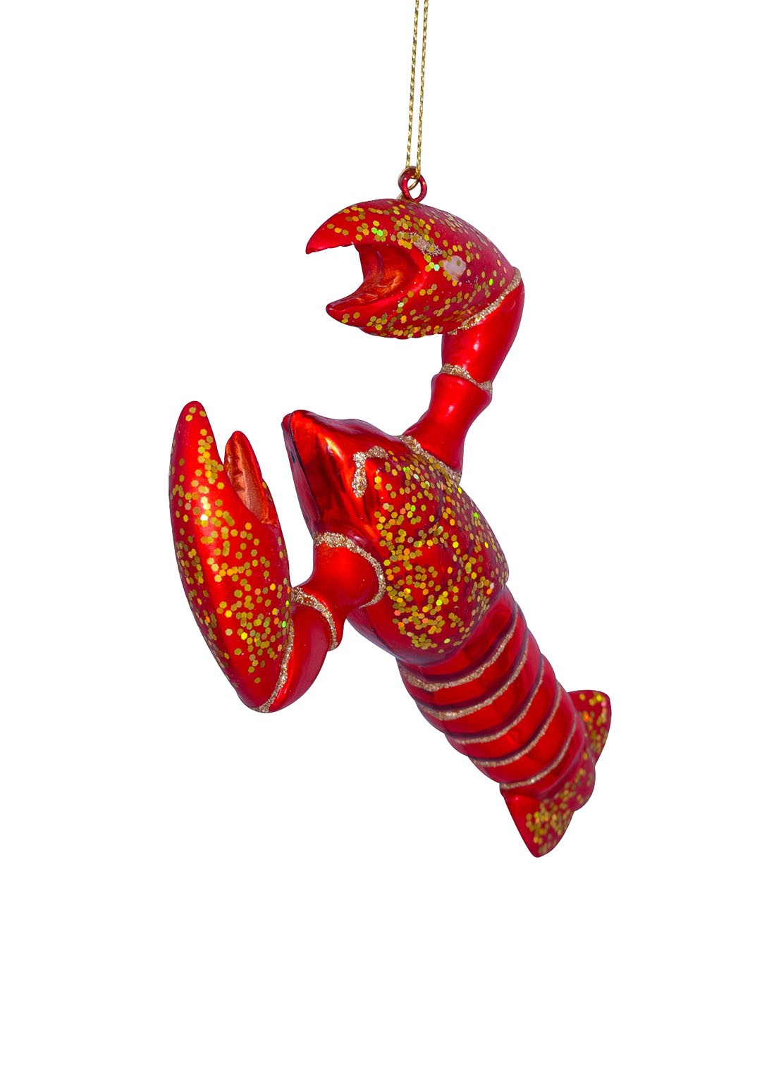 Vondels Kreeft kersthanger 13,5 cm - detail 4 rood