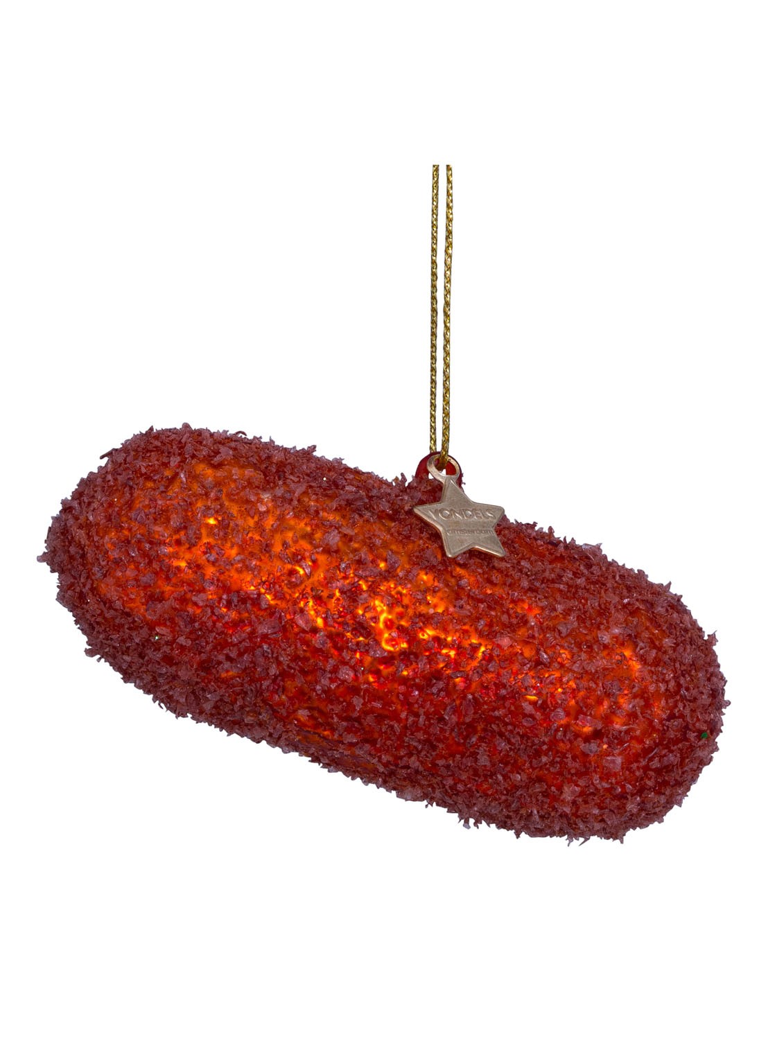 Vondels Kroket kersthanger 4,5 cm - voorkant 4 bruin