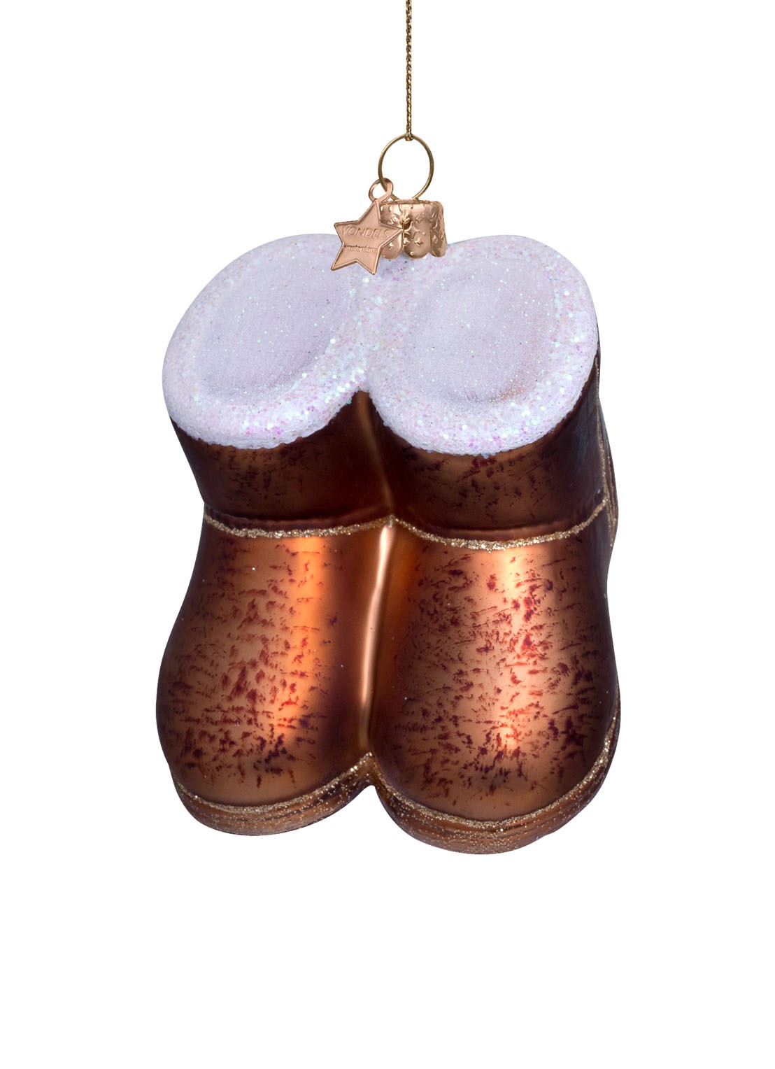 Vondels Laarzen kersthanger 7,5 cm - detail 4 multicolor