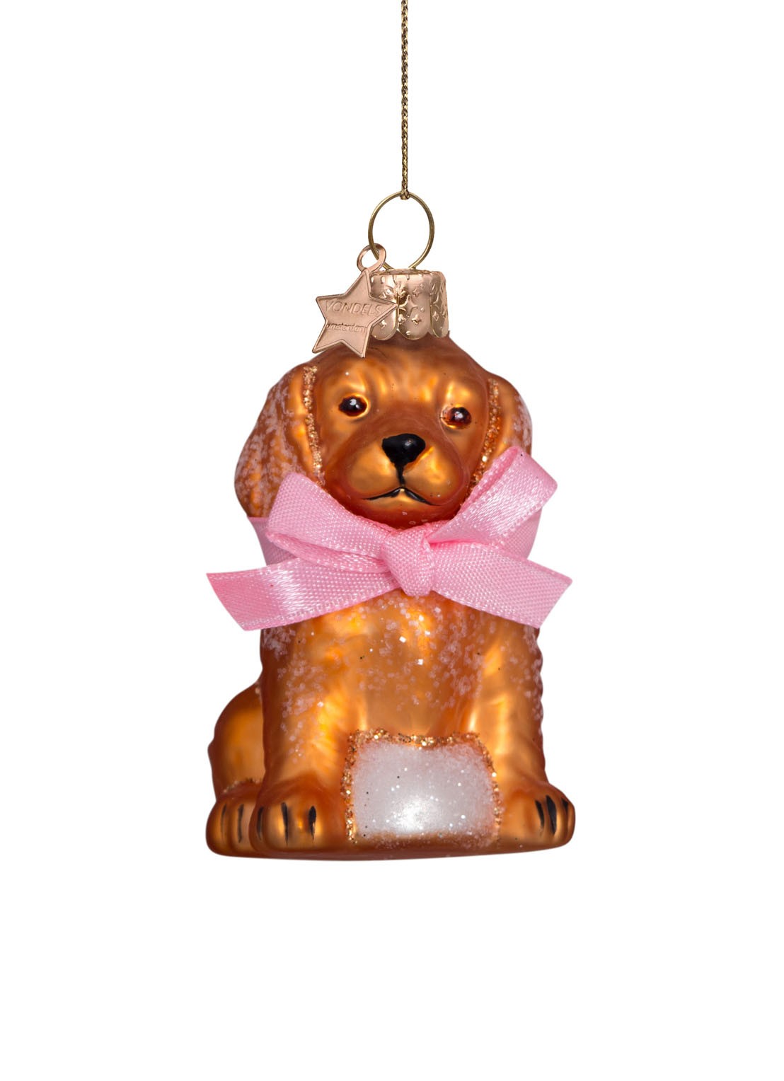 Vondels Labradoodle kersthanger 7 cm - voorkant 2 multicolor