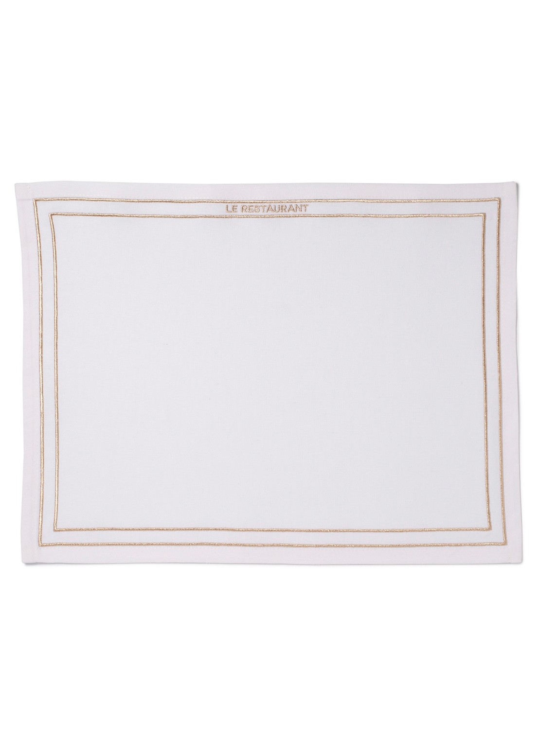 Vondels Le Restaurant placemat 42 x 32 cm set van 2 - detail 3 wit