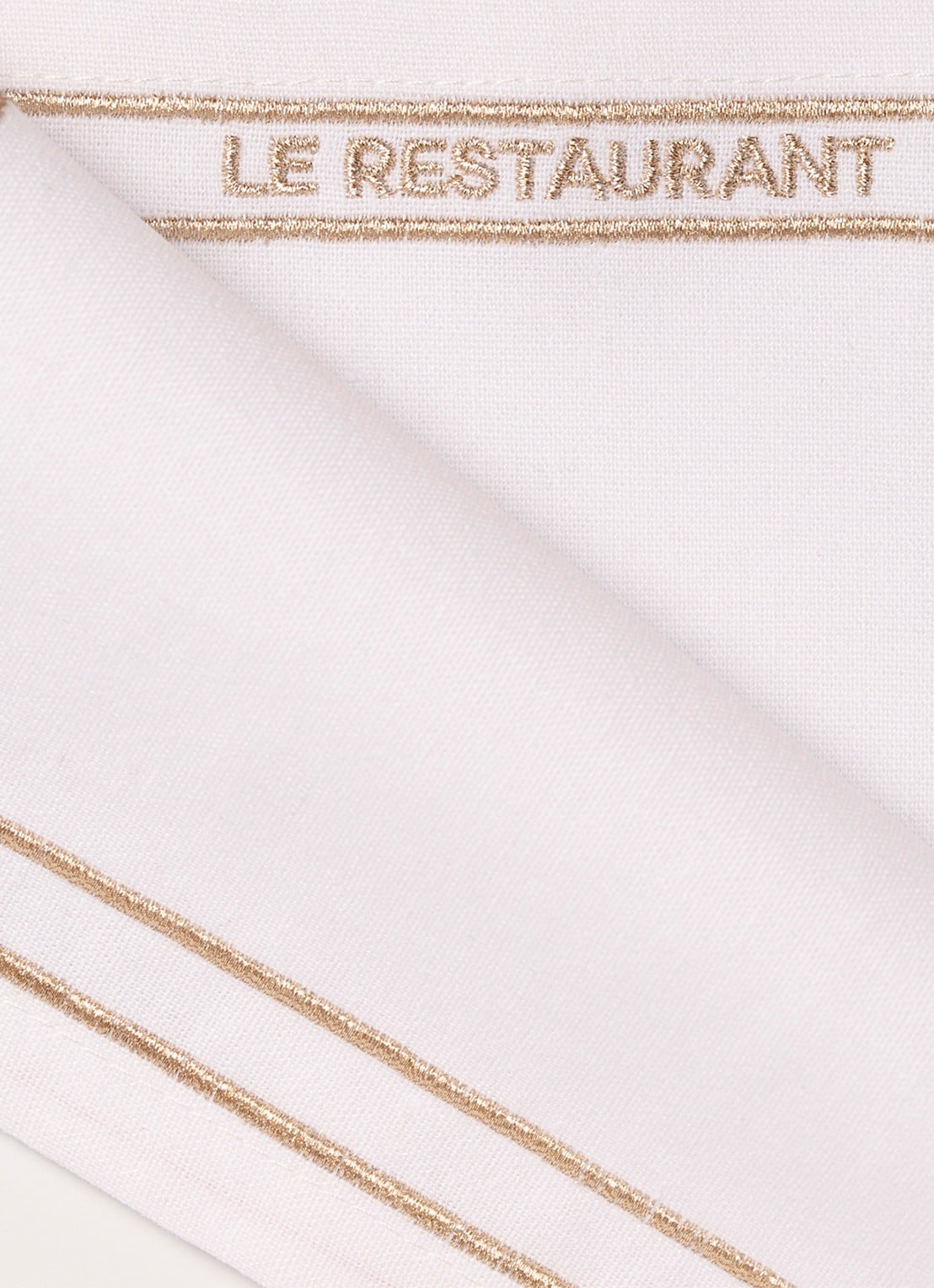Vondels Le Restaurant placemat 42 x 32 cm set van 2 - voorkant 2 wit
