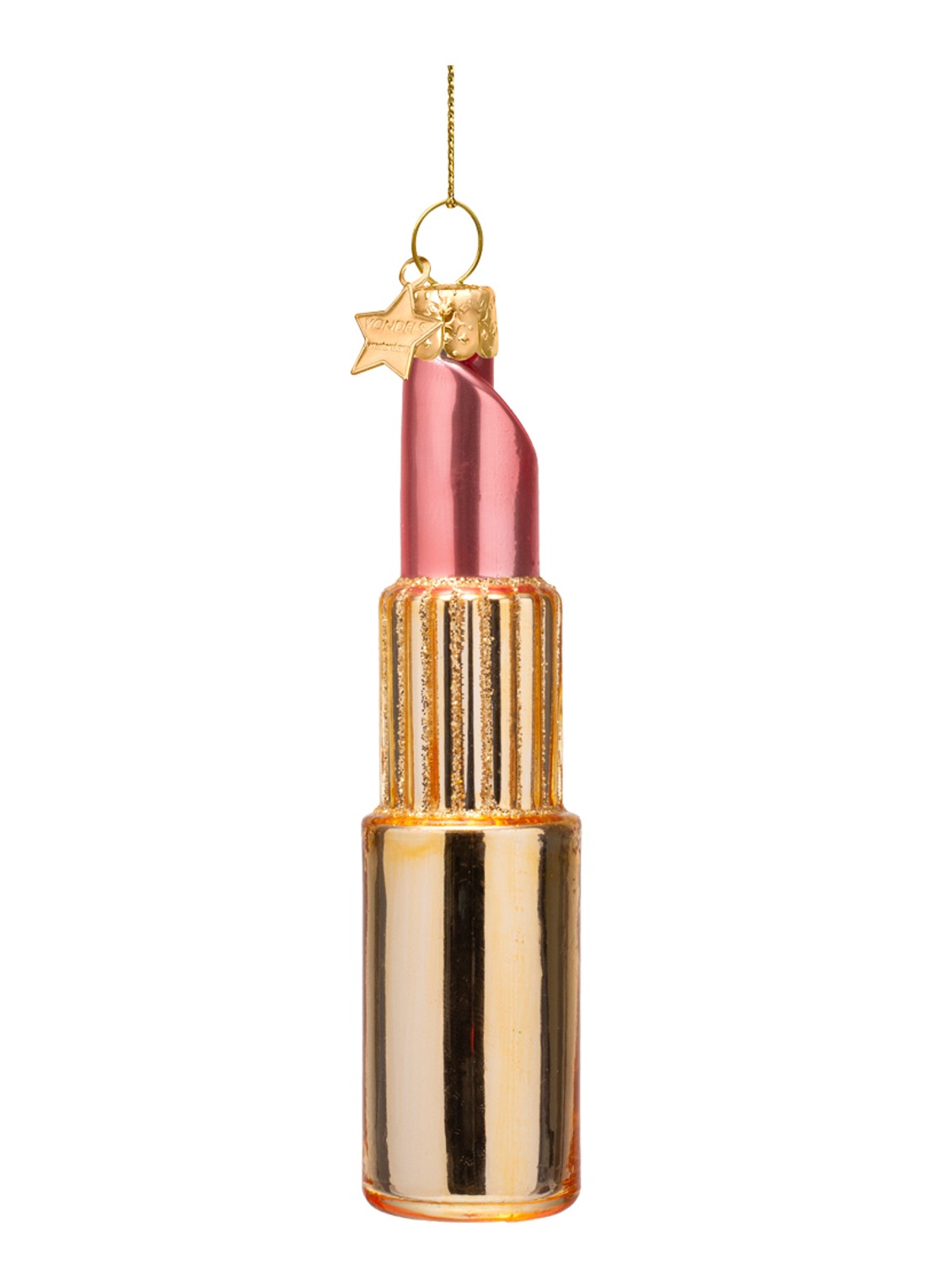 Vondels Lipstick kersthanger 11 cm - detail 4 goud