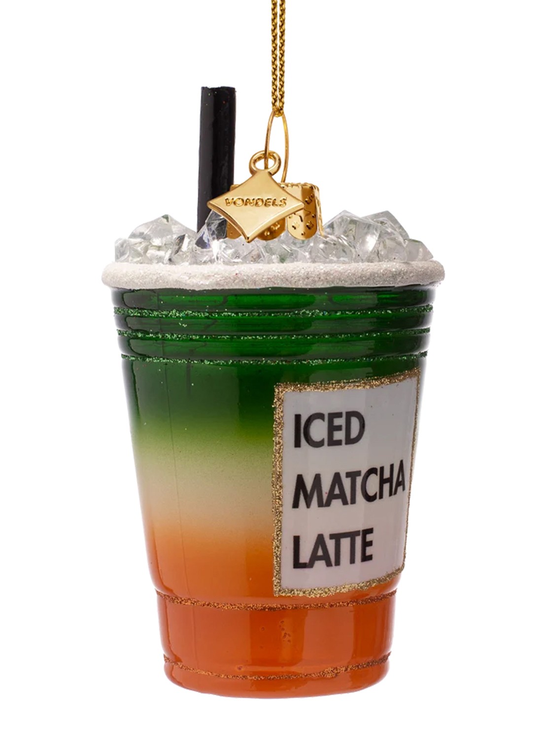 Vondels Mango Iced Matcha kersthanger 10 cm - detail 2 groen