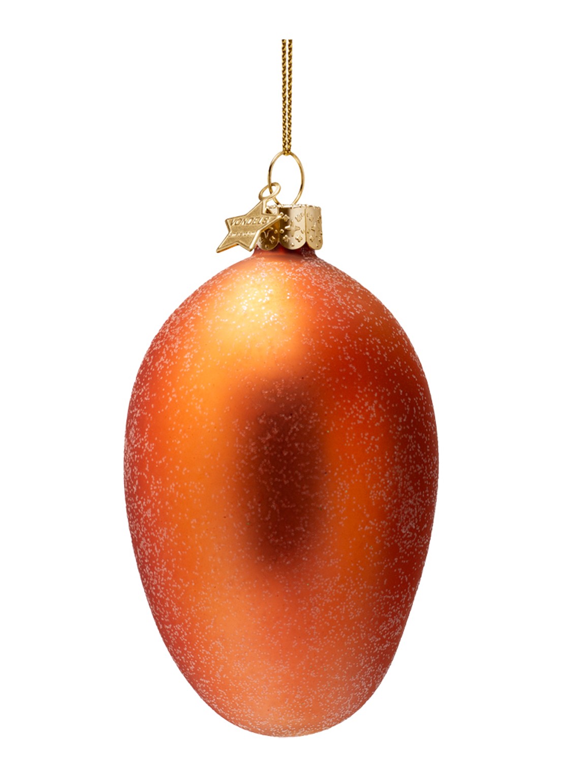 Vondels Mango Kersthanger 9,5 cm - achterkant 3 orange