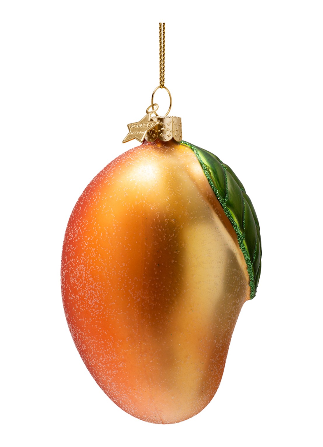 Vondels Mango Kersthanger 9,5 cm - detail orange