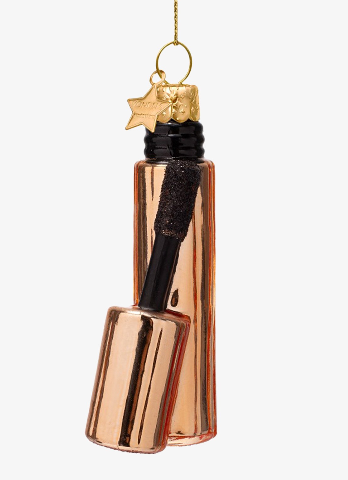 Vondels Mascara kersthanger 9 cm - voorkant 2 goud