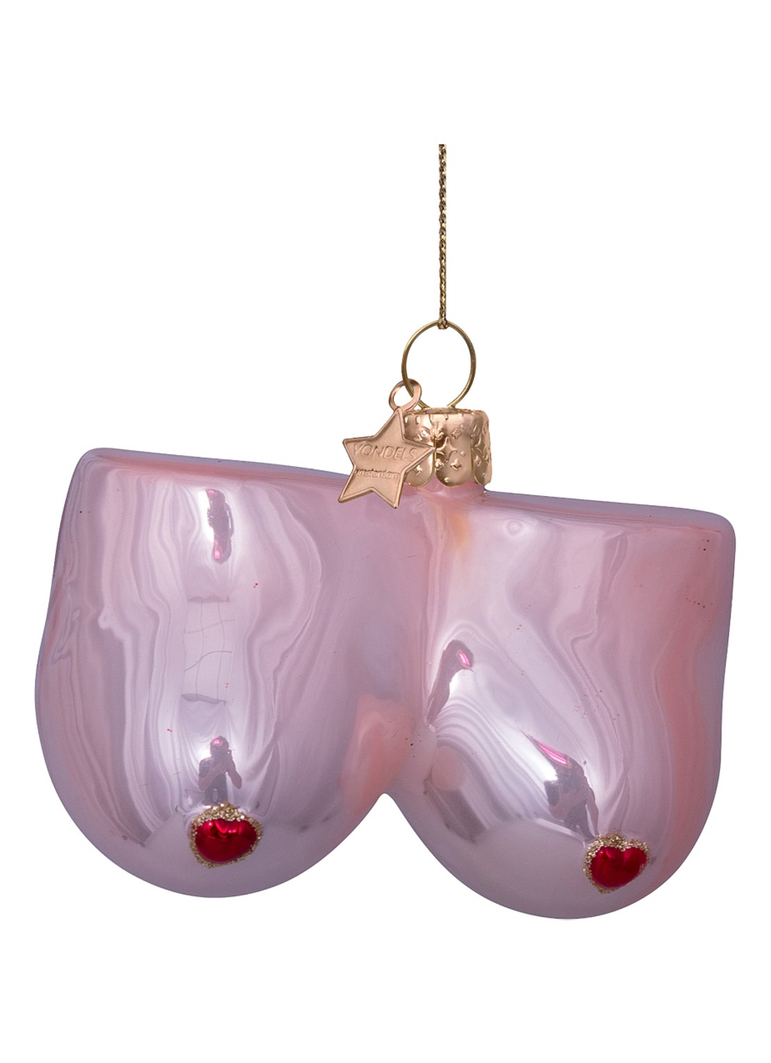 Vondels mid pink boobs w/hearts H6cm - voorkant 3 roze