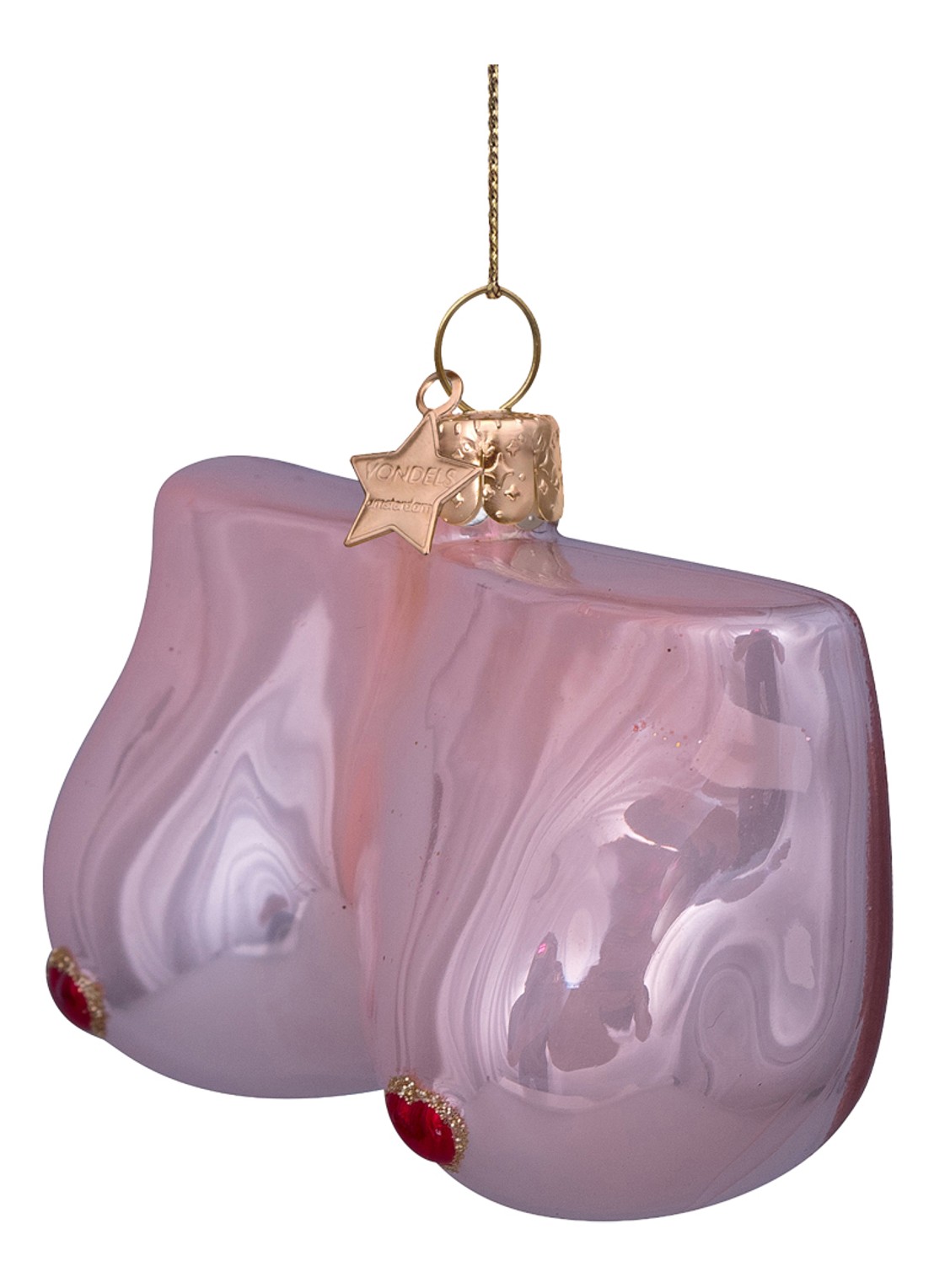 Vondels mid pink boobs w/hearts H6cm - voorkant 4 roze