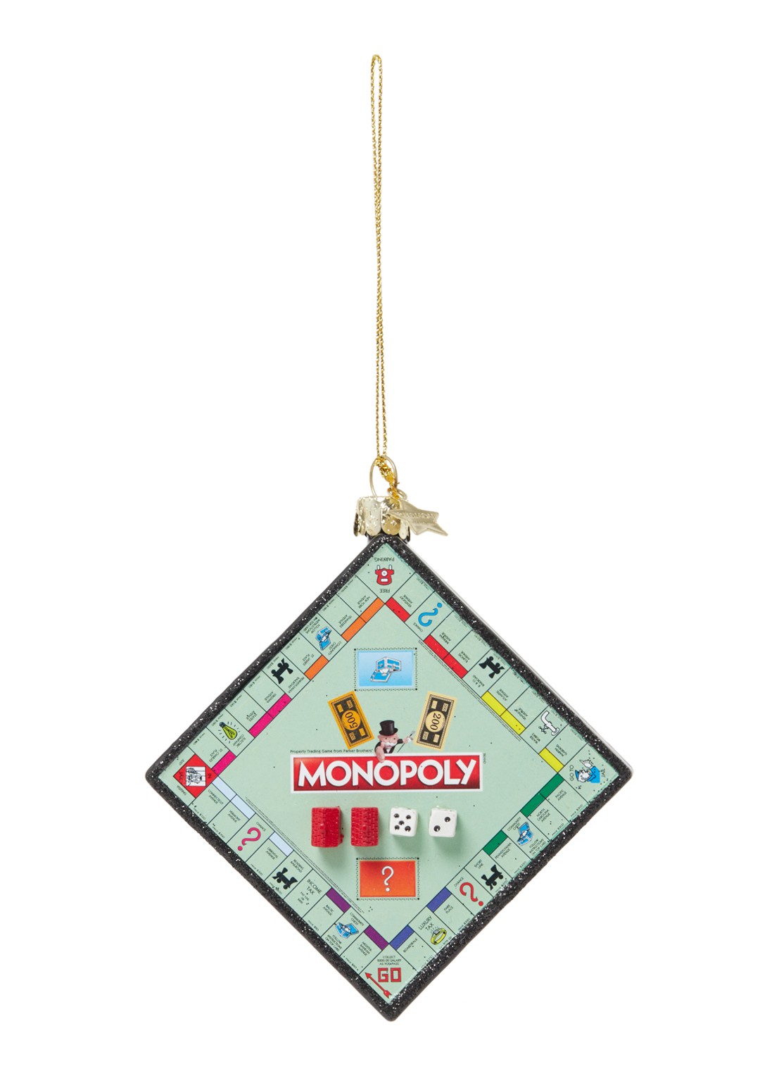 Vondels Monopoly Playing Board kersthanger 8 cm - voorkant mint