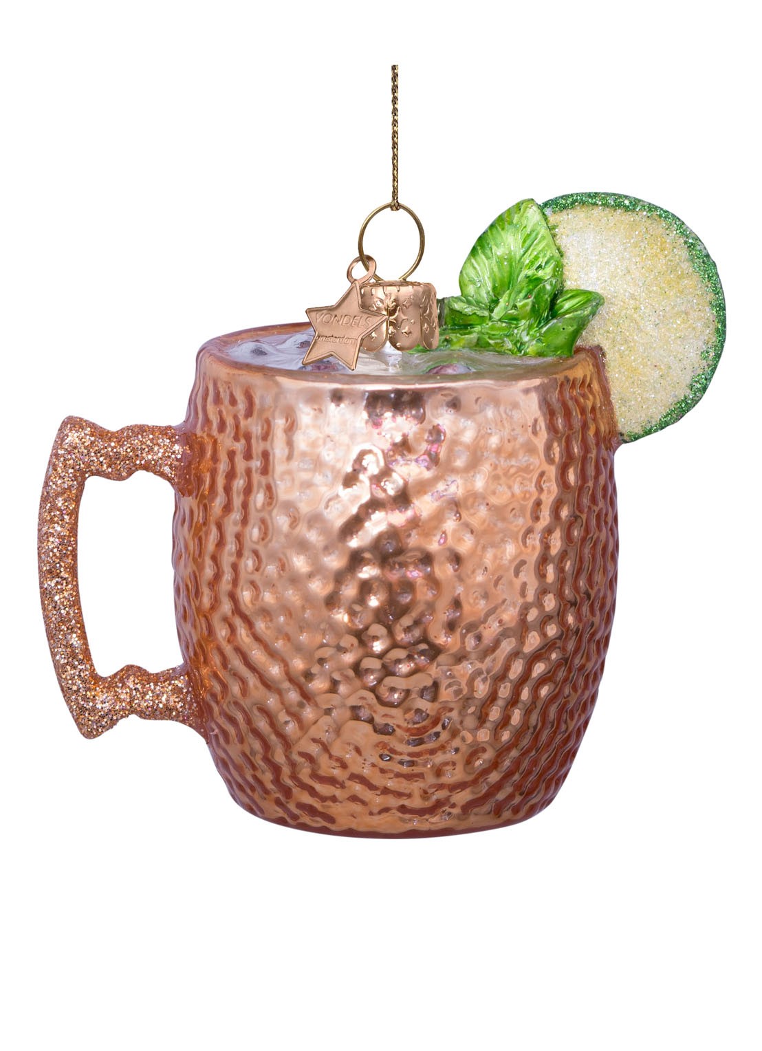 Vondels Moscow Mule Cocktail kersthanger 7,5 cm - detail 4 multicolor