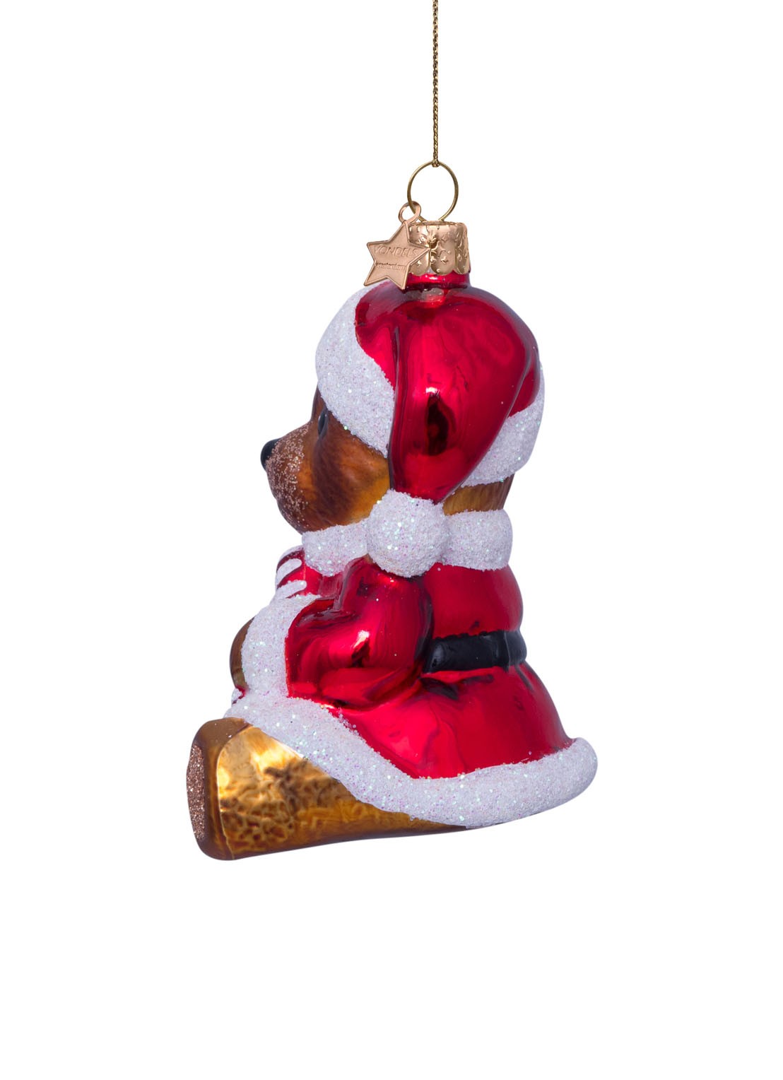 Vondels multi bear w/christmas dress H9.5cm - detail 4 multicolor