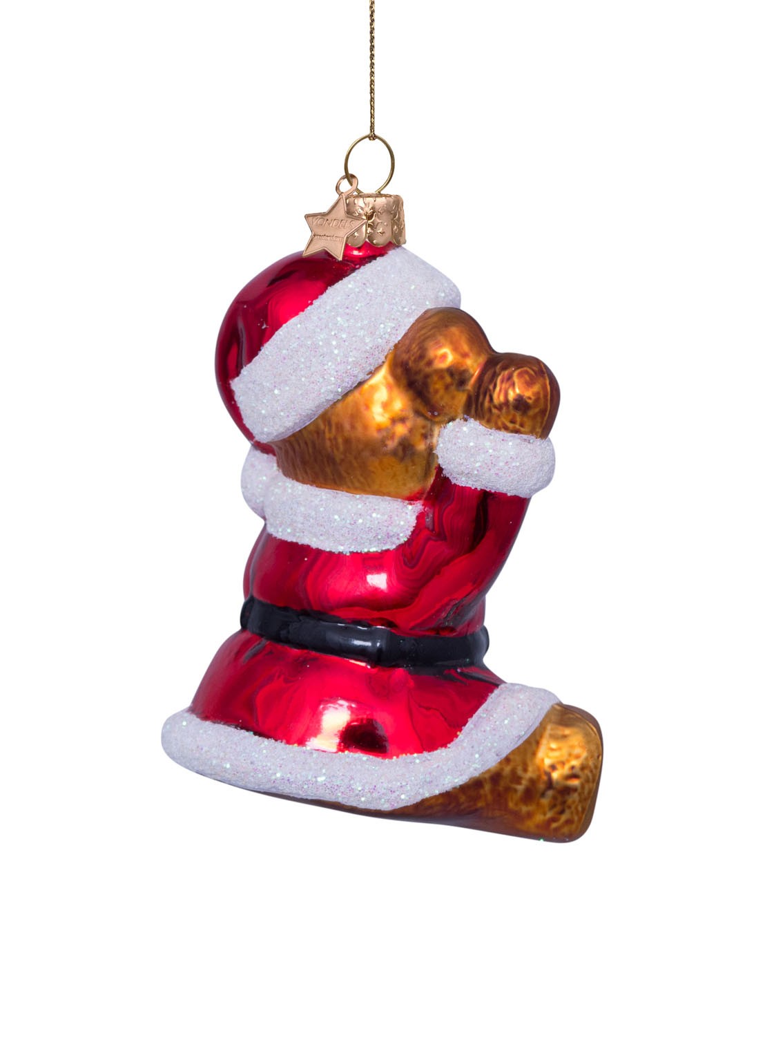 Vondels multi bear w/christmas dress H9.5cm - detail 5 multicolor