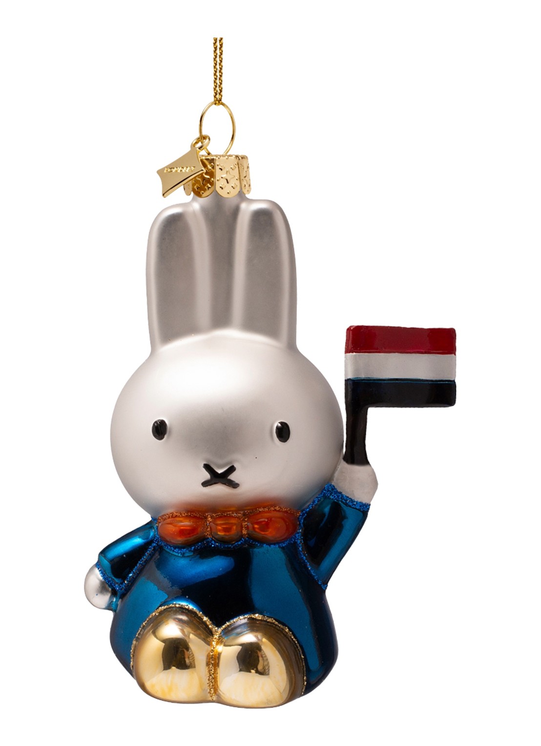 Vondels Nijntje kersthanger 11 cm - voorkant 3 blauw