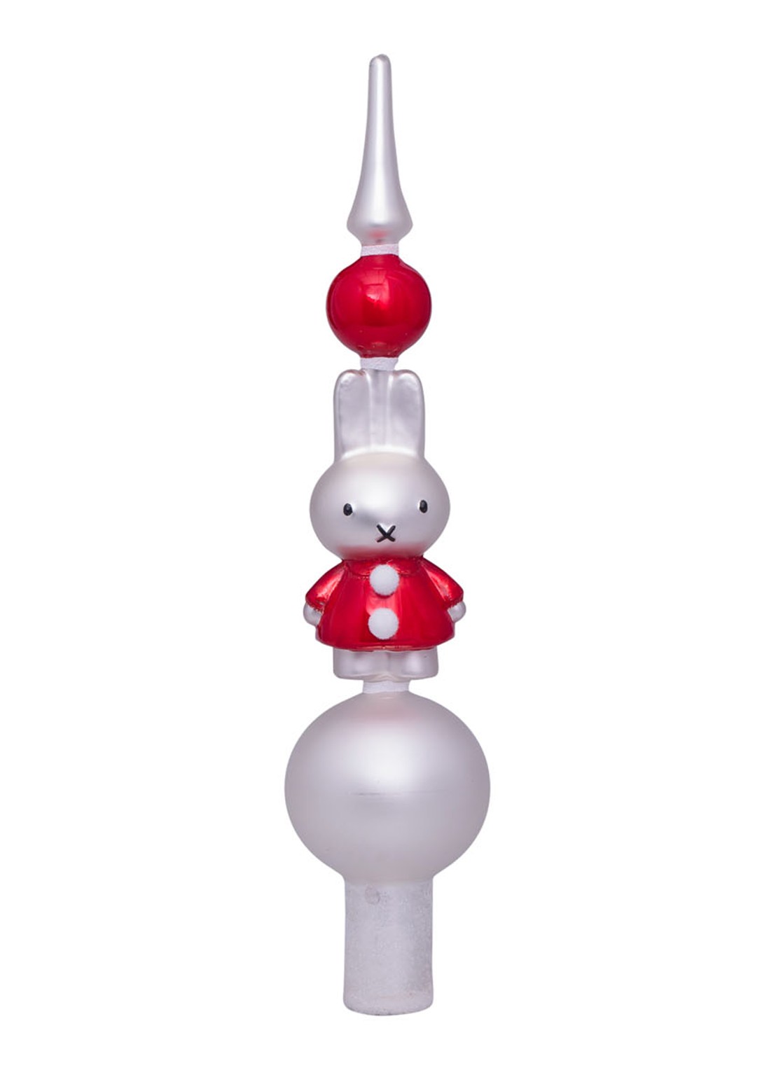 Vondels Nijntje met Kertmis Jurk piek 26 cm  - voorkant multicolor