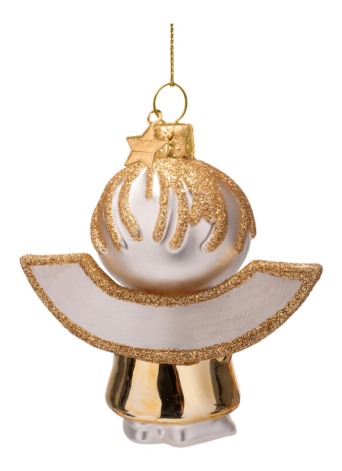 Vondels Nijntje/Miffy engel 9 cm - achterkant 3 goud
