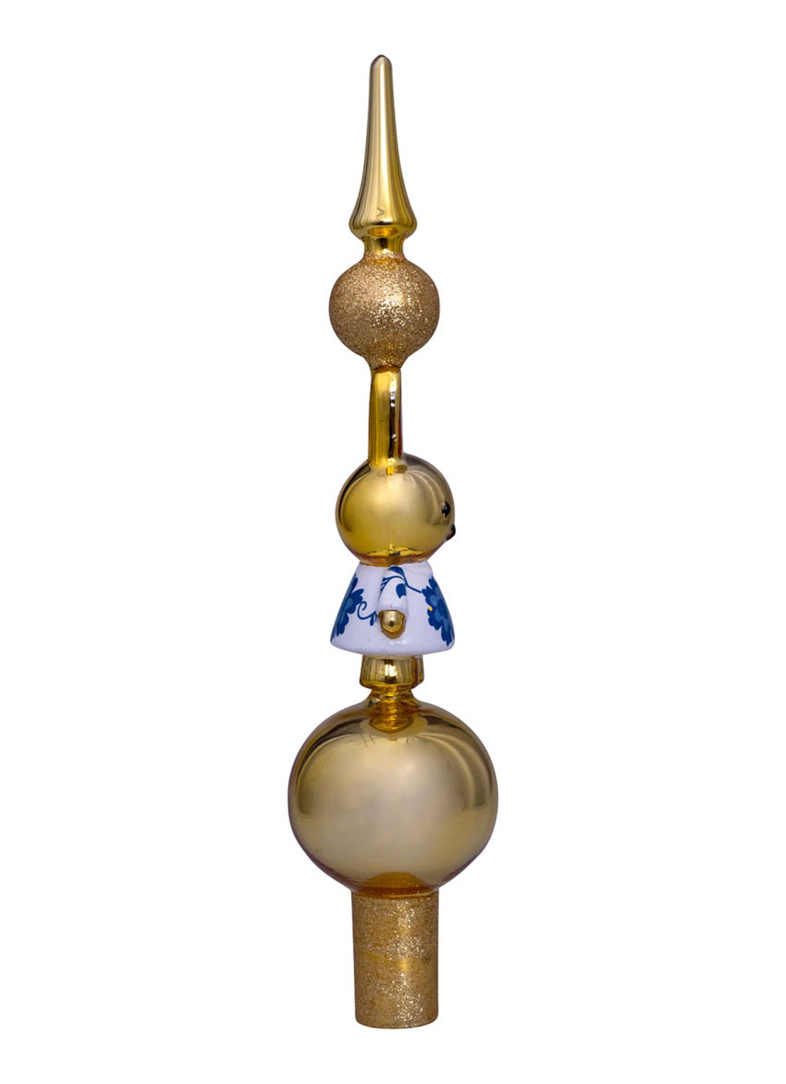 Vondels Nijntje/Miffy in Delfts Blauw Jurk piek 28 cm - detail 4 goud