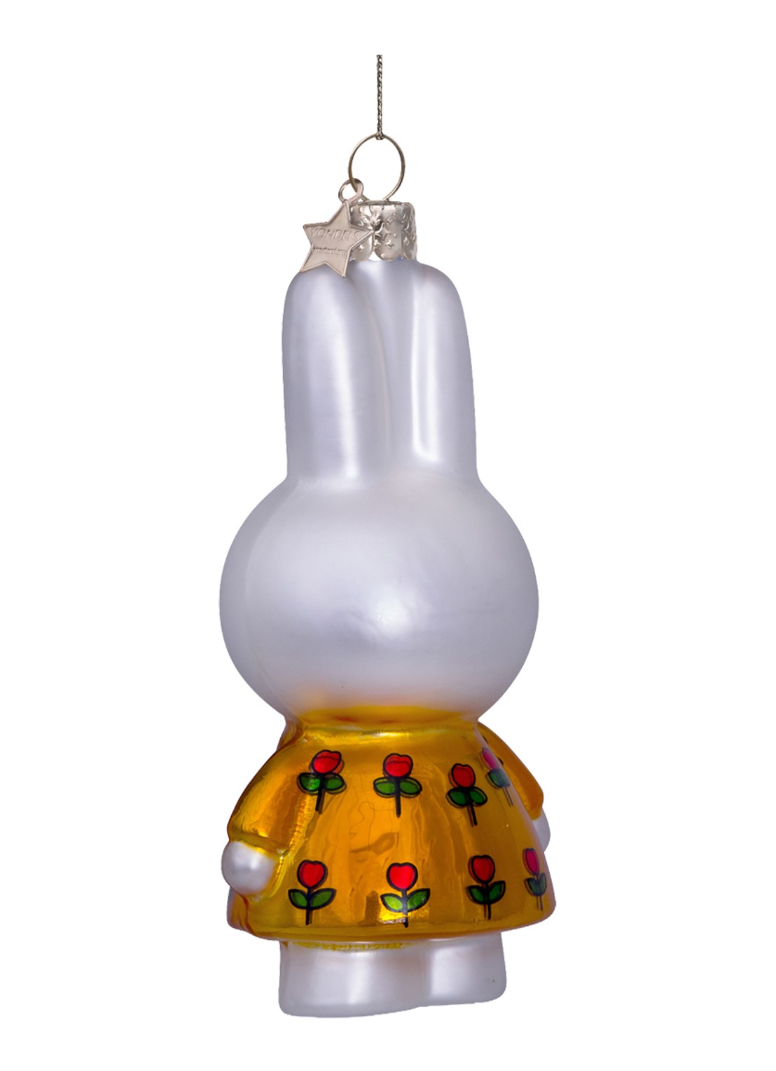 Vondels Nijntje/Miffy kersthanger 11,5 cm - achterkant geel