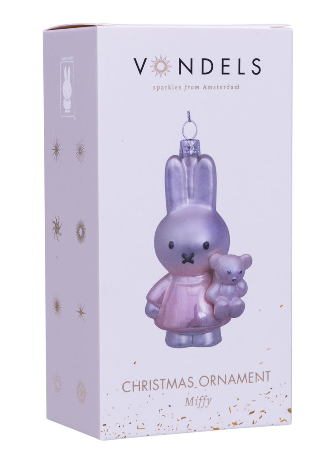 Vondels Nijntje/Miffy met Beer kersthanger 11 cm - detail 7 roze