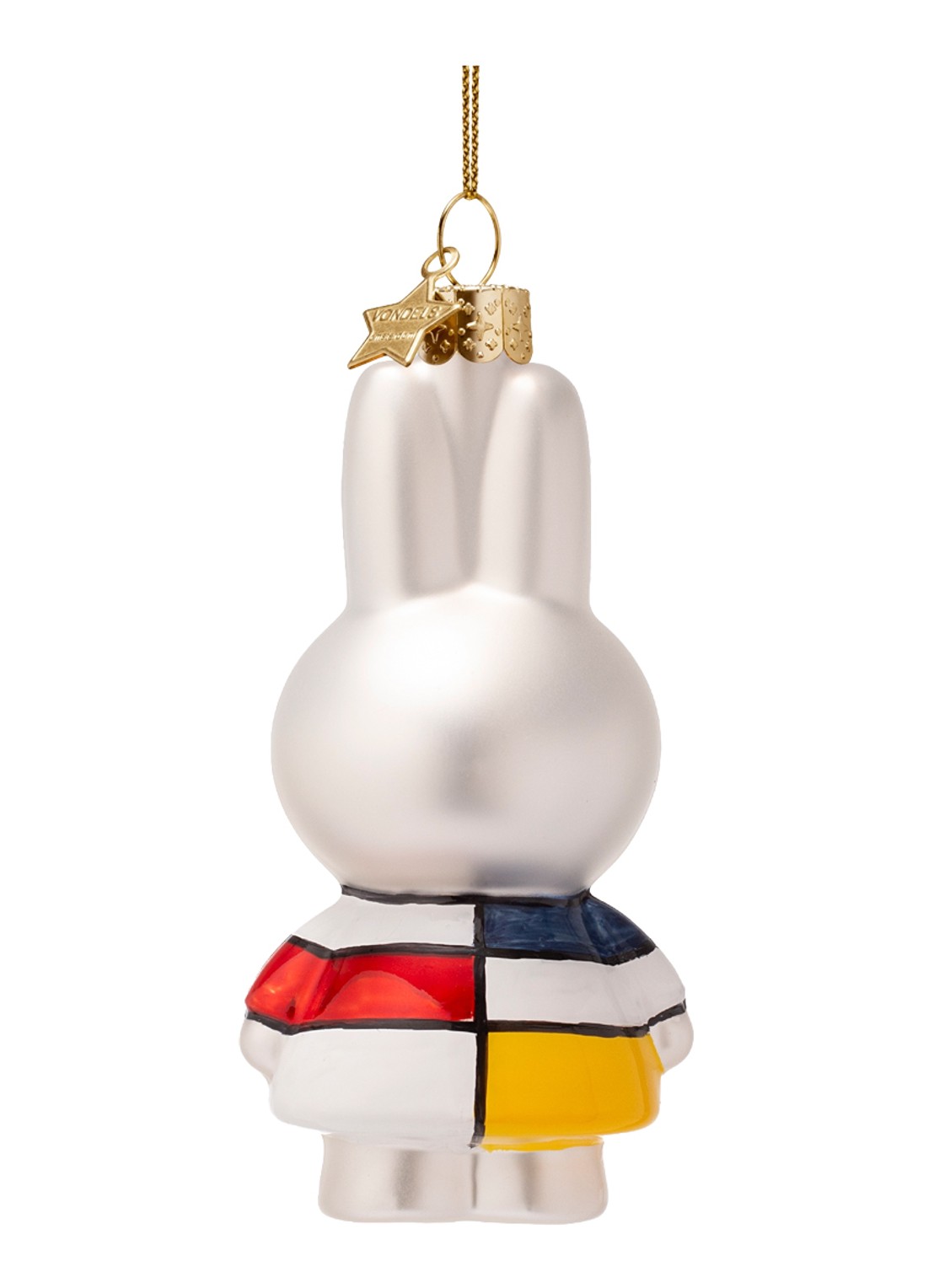 Vondels Nijntje/Miffy Mondriaan 11 cm - achterkant 3 zilver