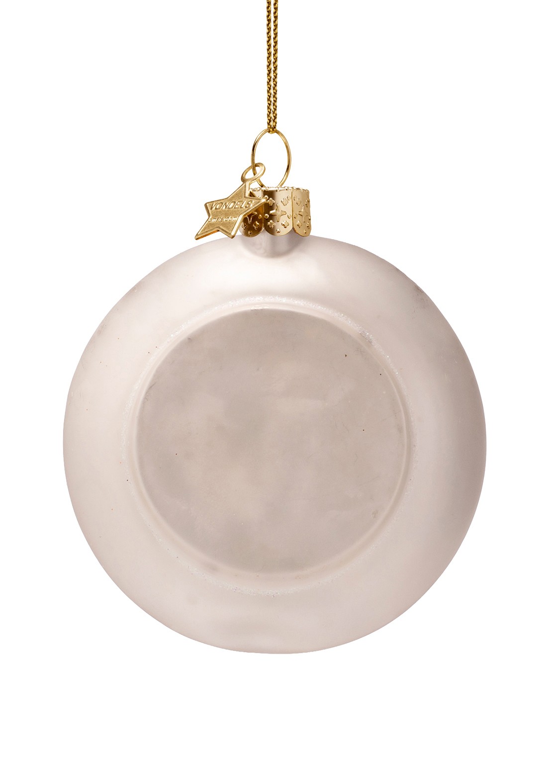 Vondels Oesterschaal kersthanger 9cm - detail creme