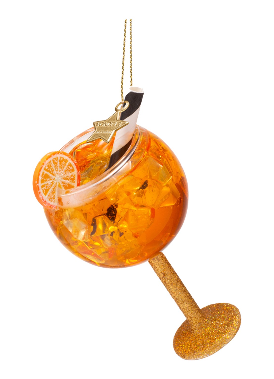 Vondels Oranje Spritzer kersthanger 11 cm - detail orange