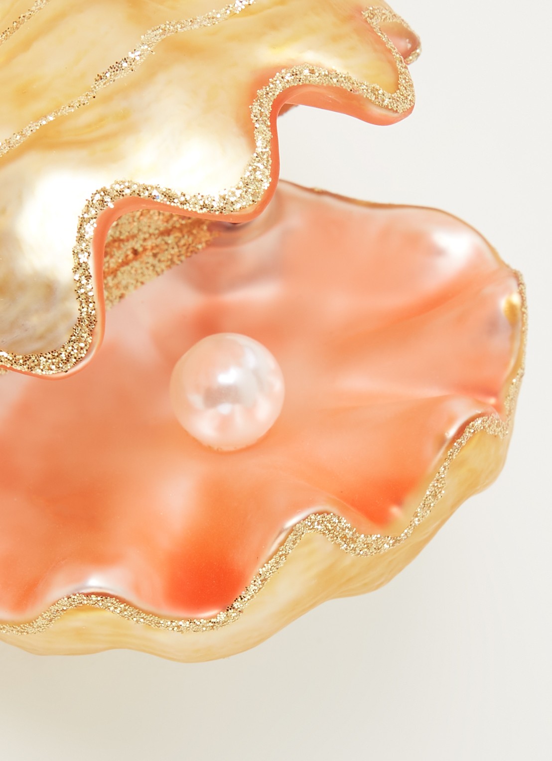 Vondels Oyster Pearl kersthanger 7 cm - detail 3 zalmroze