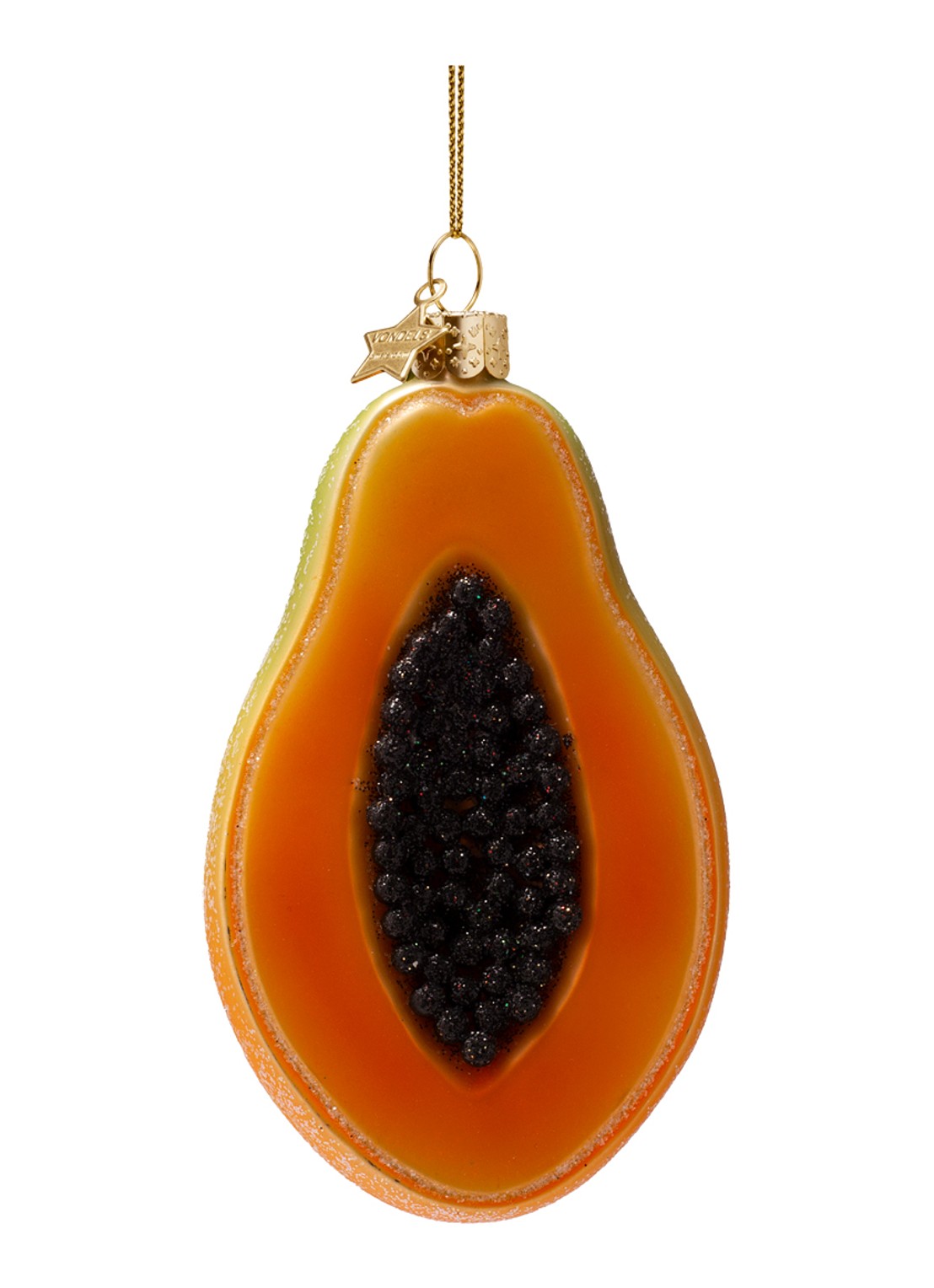 Vondels Papaya kersthanger 10,5 cm - detail 3 orange