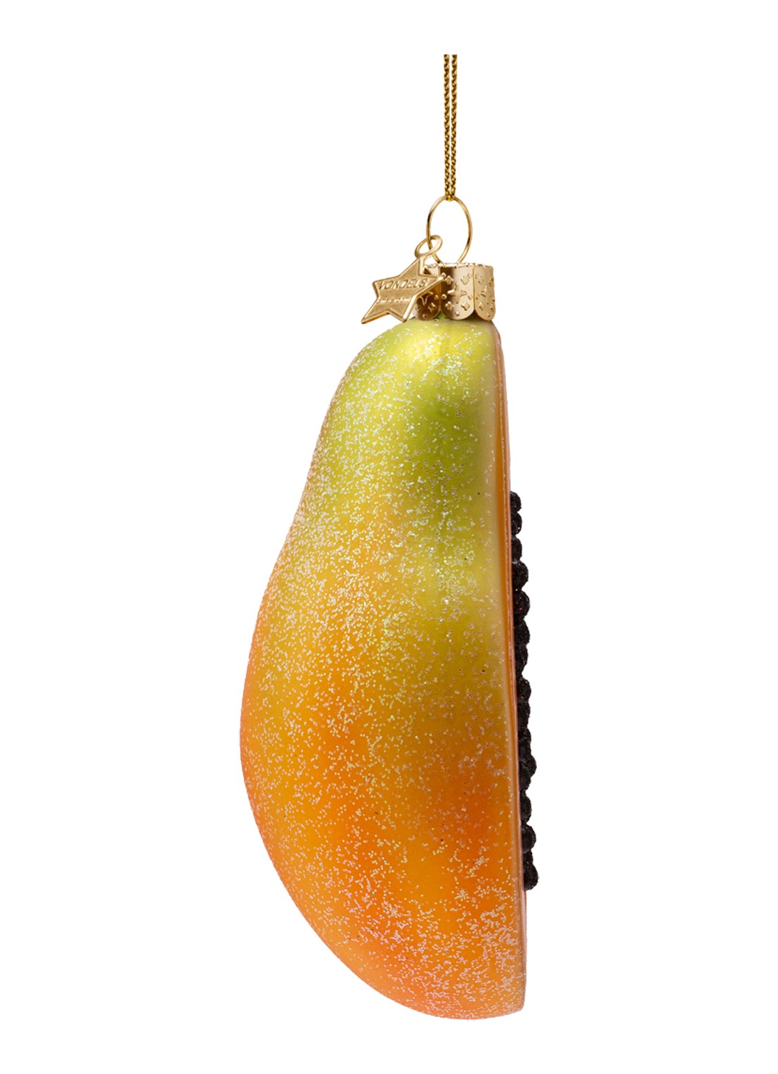 Vondels Papaya kersthanger 10,5 cm - detail 4 orange
