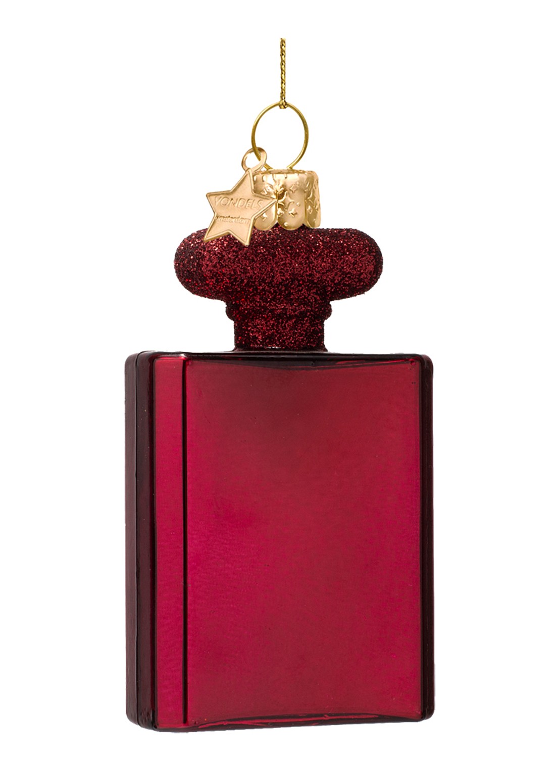 Vondels Parfum kersthanger 9 cm - achterkant 3 rood