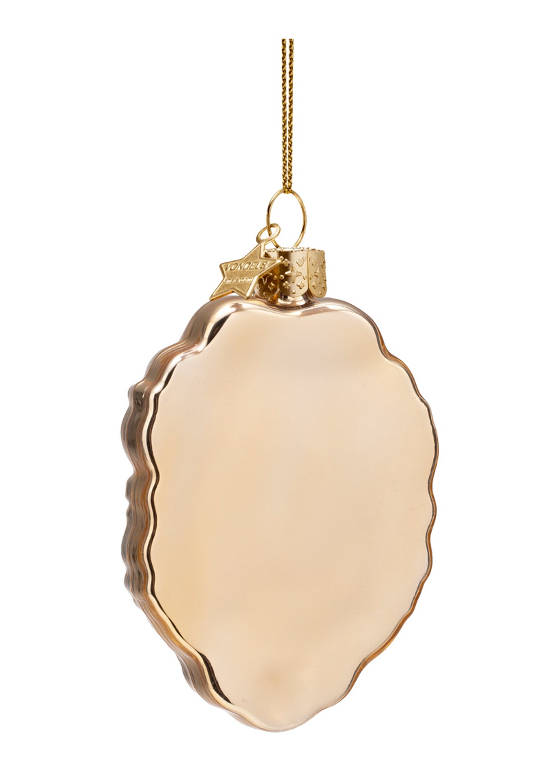 Vondels Press for Champagne kersthanger 9 cm - achterkant 2 goud