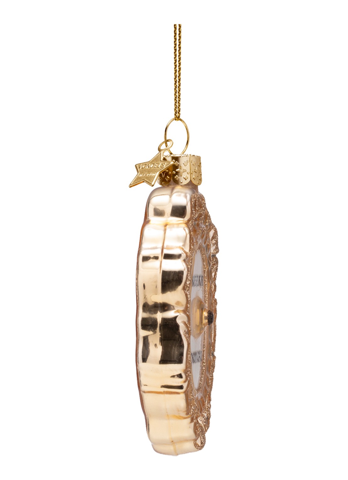 Vondels Press for Champagne kersthanger 9 cm - detail 3 goud