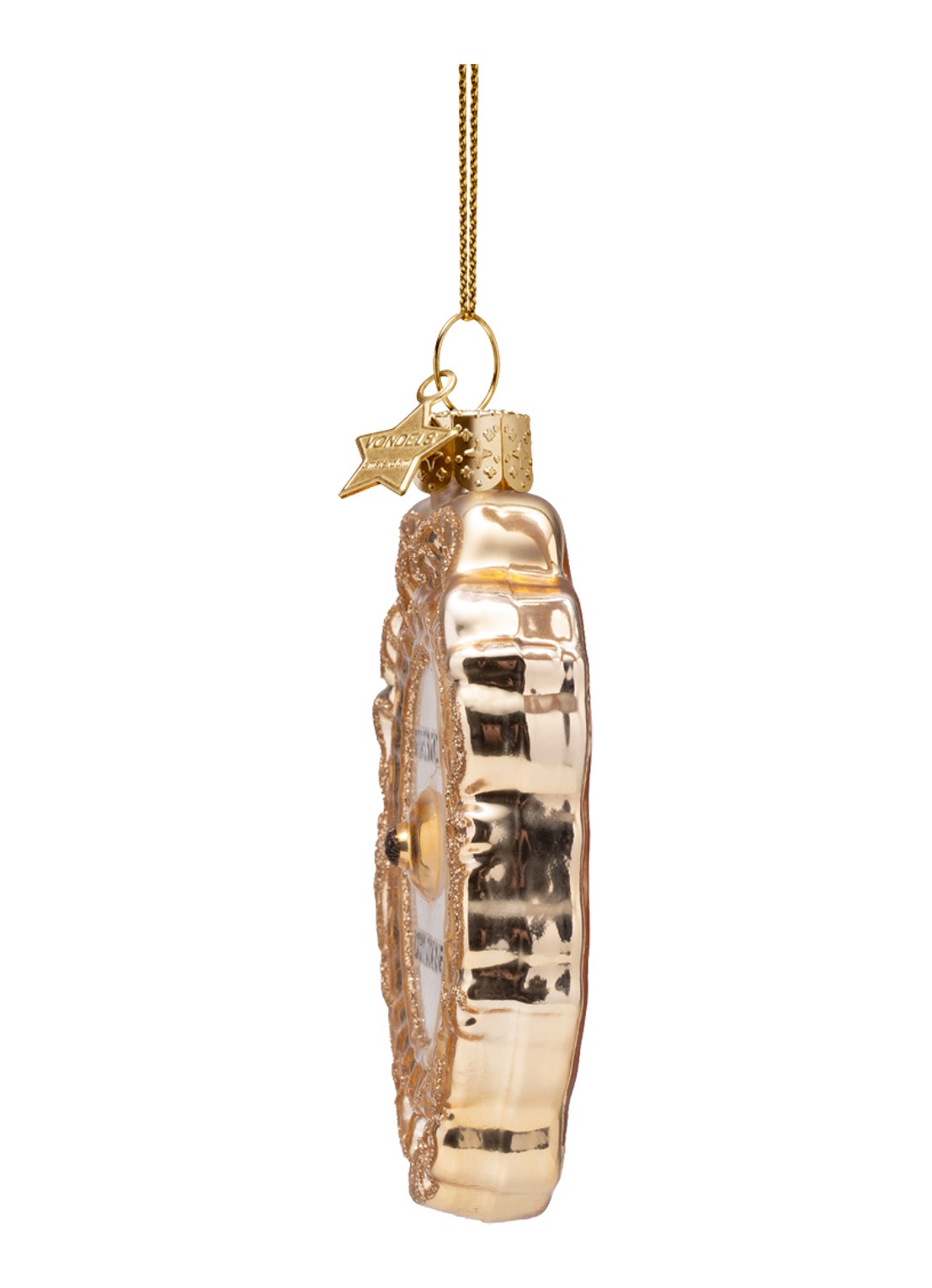 Vondels Press for Champagne kersthanger 9 cm - detail 4 goud