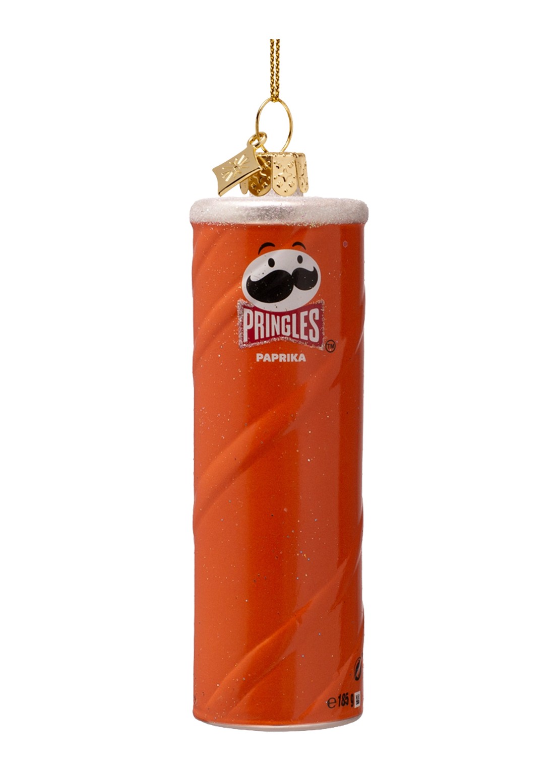 Vondels Pringles Paprika kersthanger 12 cm - achterkant 2 orange