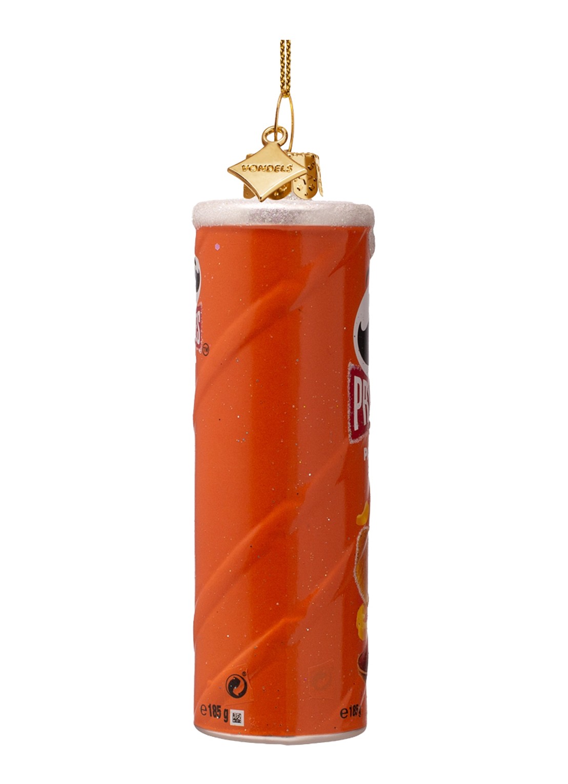 Vondels Pringles Paprika kersthanger 12 cm - detail orange
