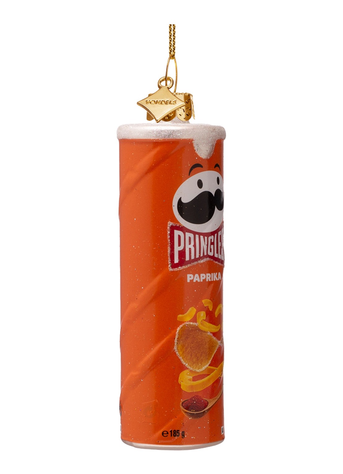 Vondels Pringles Paprika kersthanger 12 cm - voorkant 4 orange