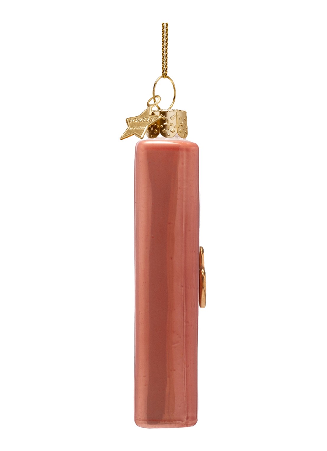 Vondels Roddel Dagboek kersthanger 8,5 cm - detail 4 oudroze