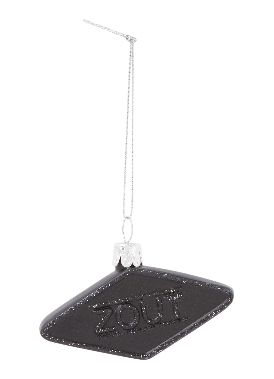 Vondels Salt Liquorice kersthanger 5 cm - voorkant 2 zwart