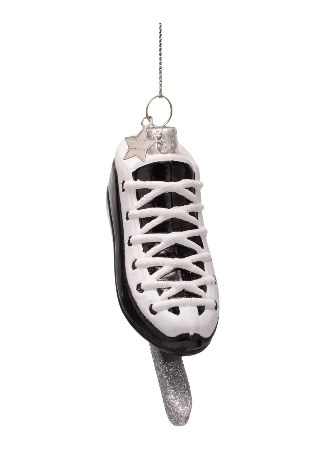 Vondels Schaats kersthanger 5 cm - detail 3 zwart
