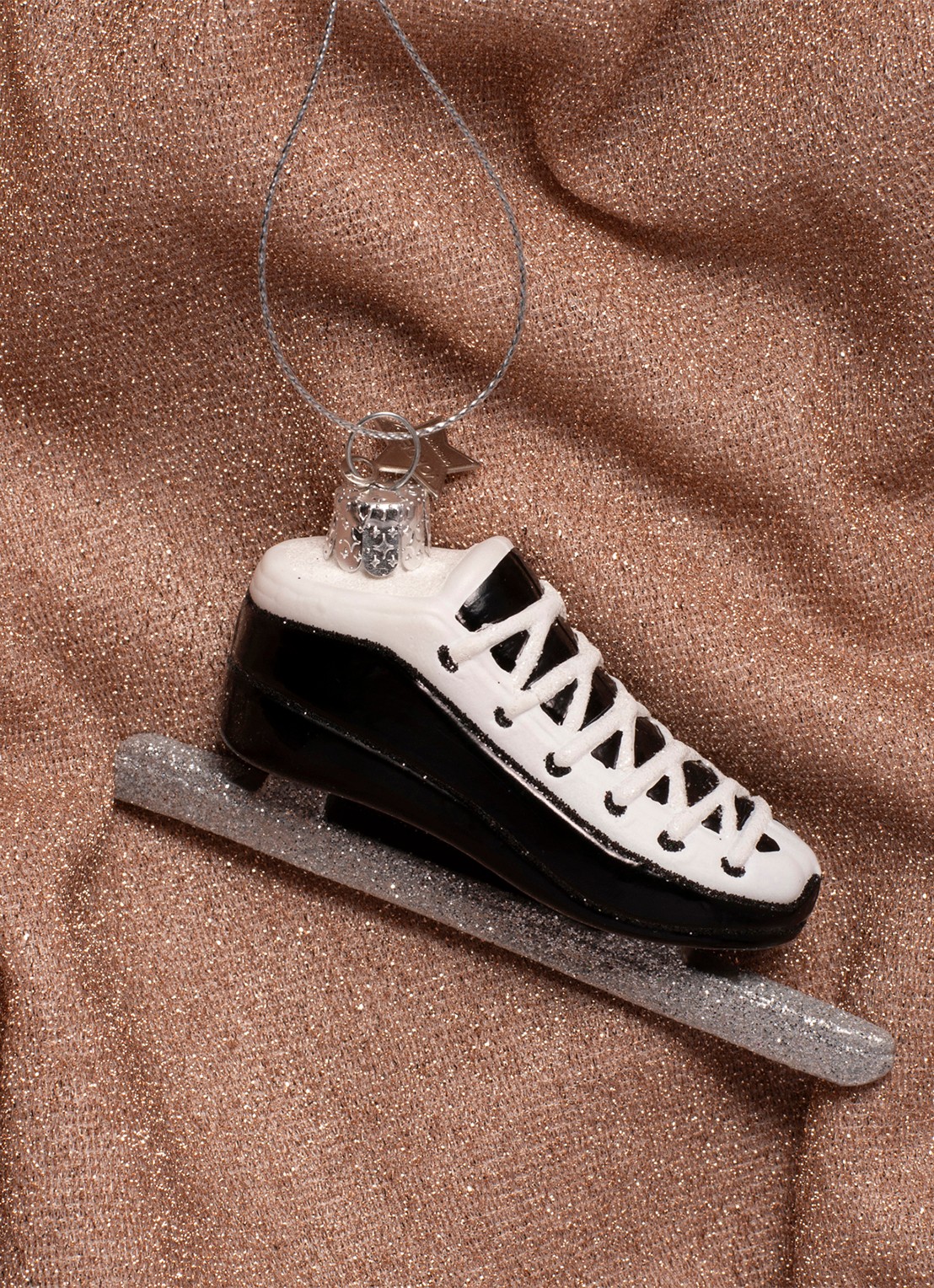 Vondels Schaats kersthanger 5 cm - detail 4 zwart