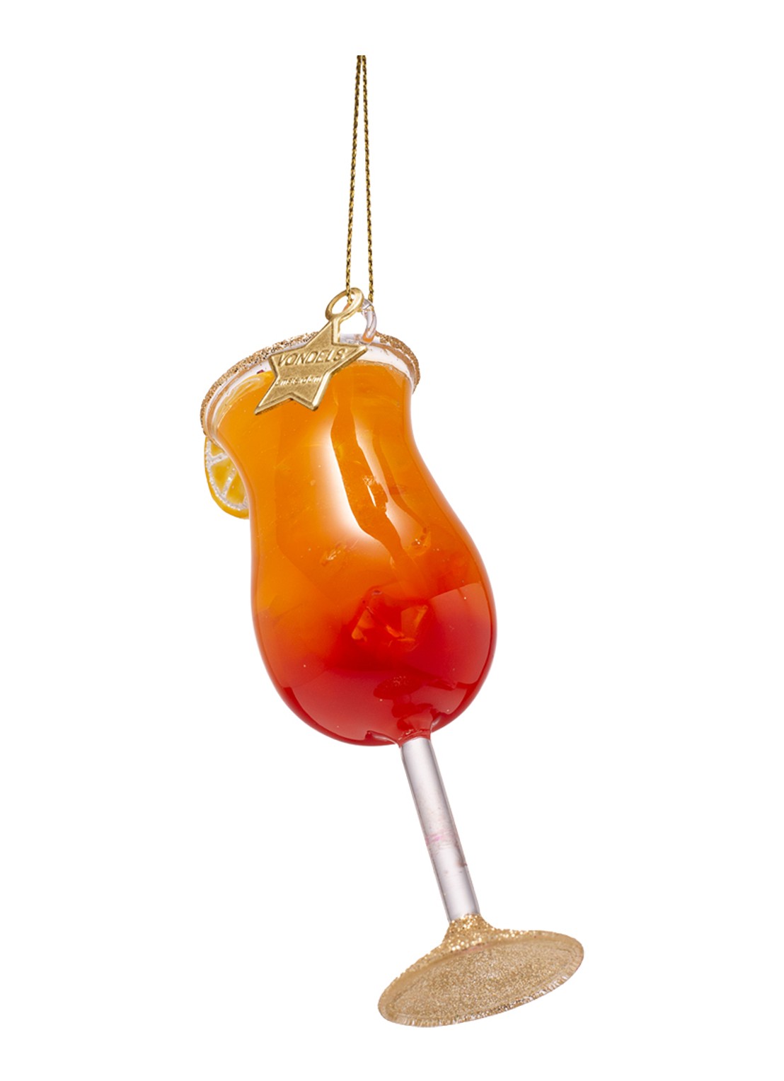 Vondels Sex on the Beach Cocktail kersthanger 10,5 cm - detail 2 orange
