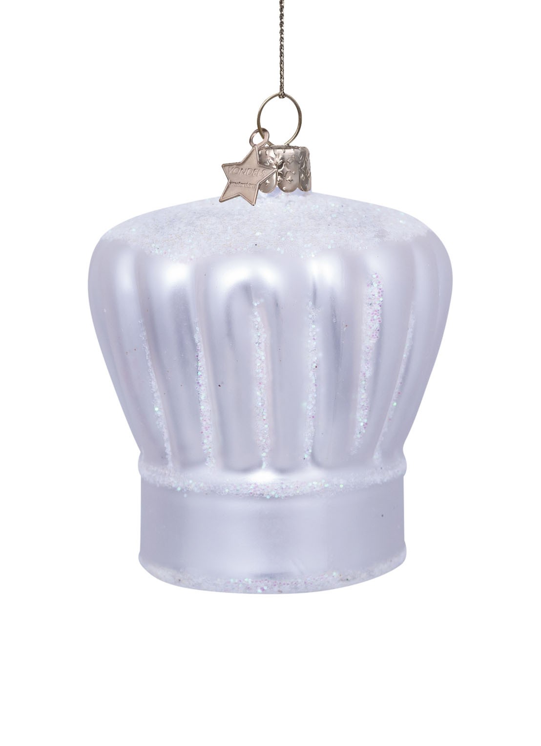 Vondels silver chef's hat H7cm - detail multicolor