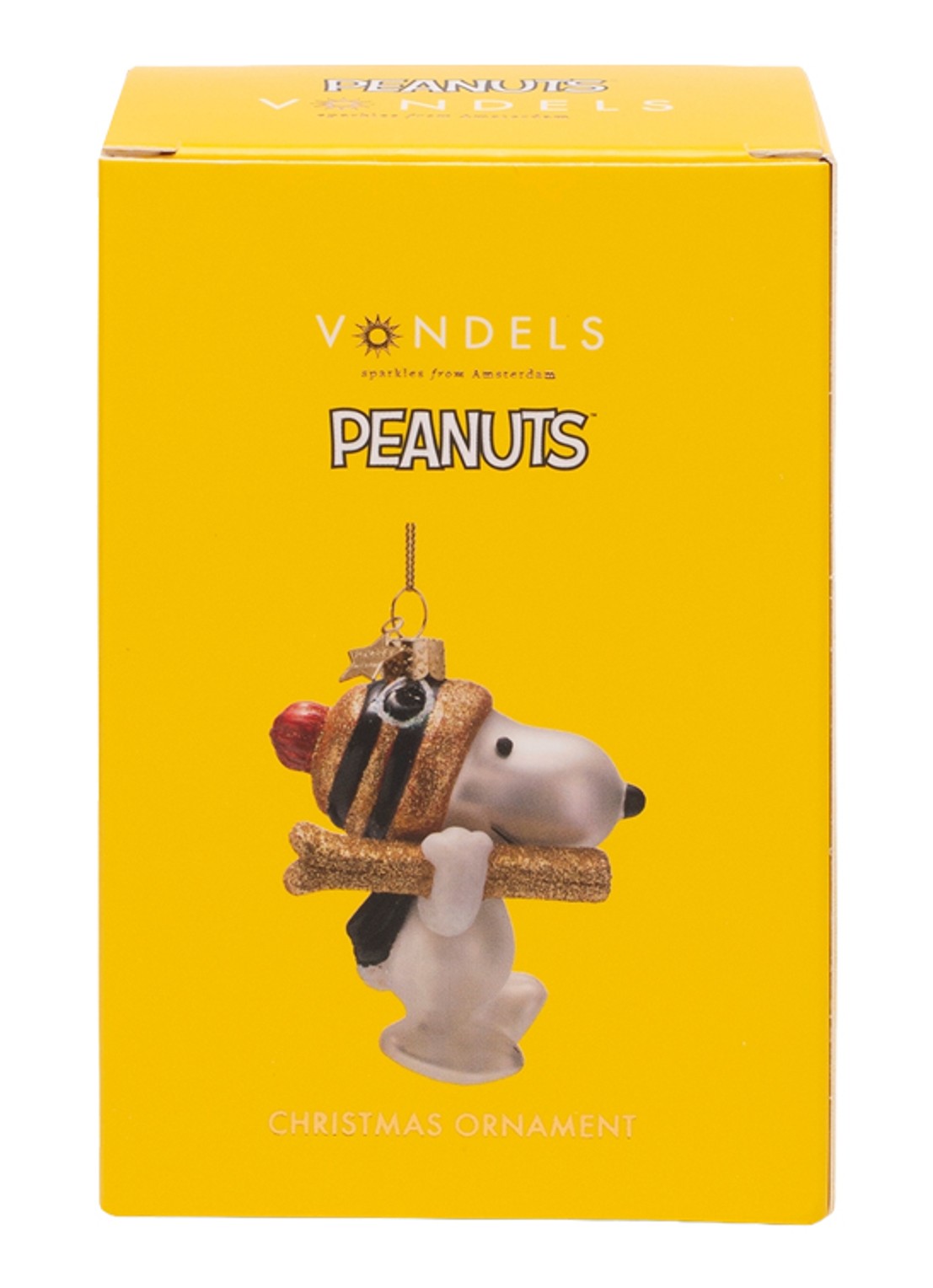 Vondels Skies Snoopy kersthanger 9,5 cm - detail 3 wit