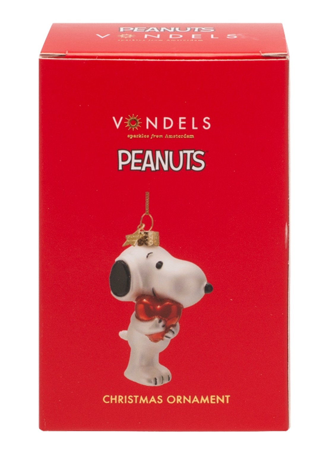 Vondels Snoopy Hart kersthanger 11 cm - detail 4 wit