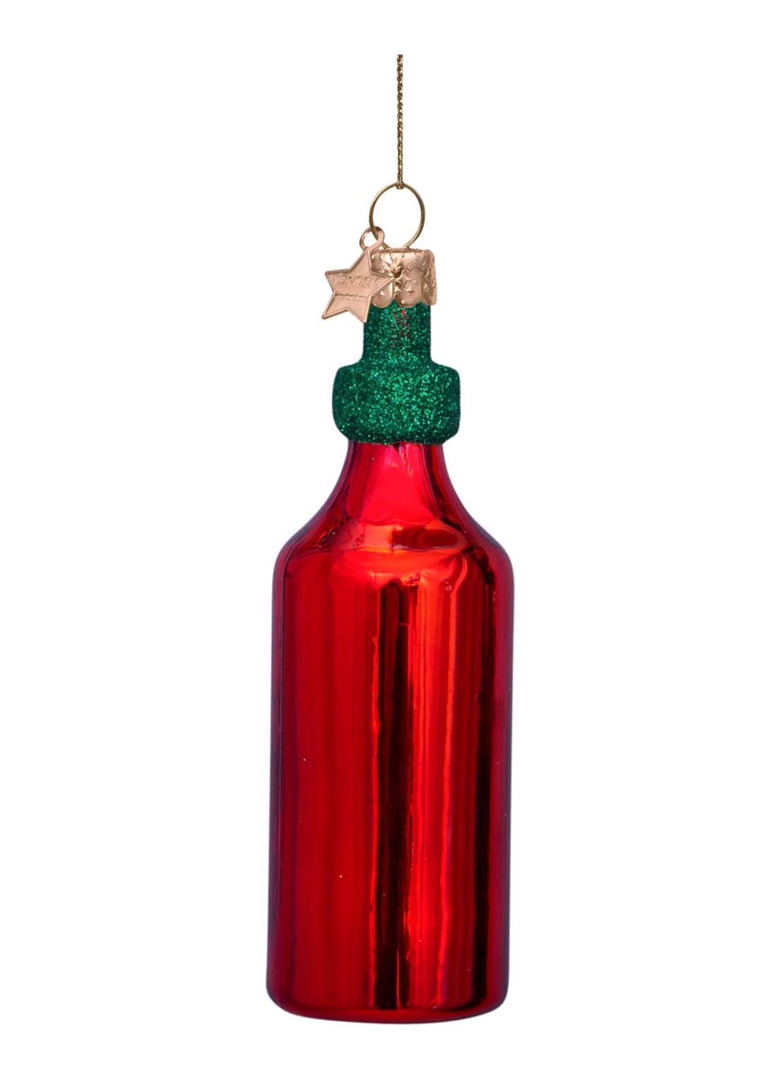 Vondels Sriracha Saus kersthanger 11,5 cm - detail 2 rood