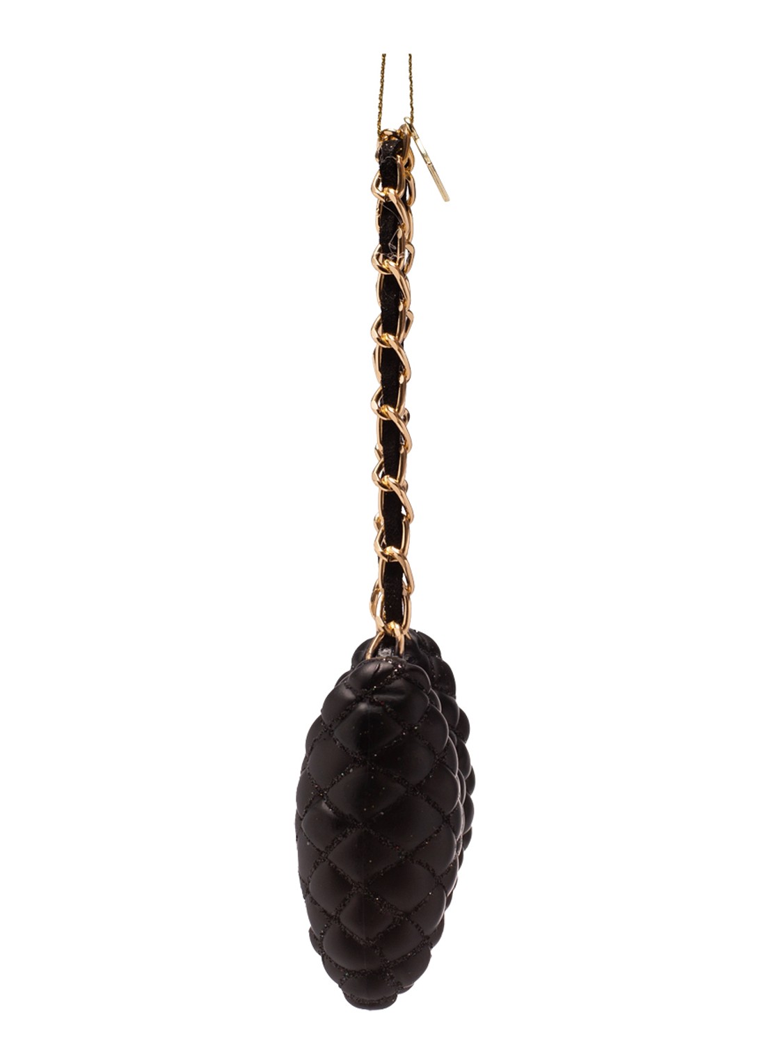 Vondels Strik Handtas kersthanger 7 cm - detail 4 zwart
