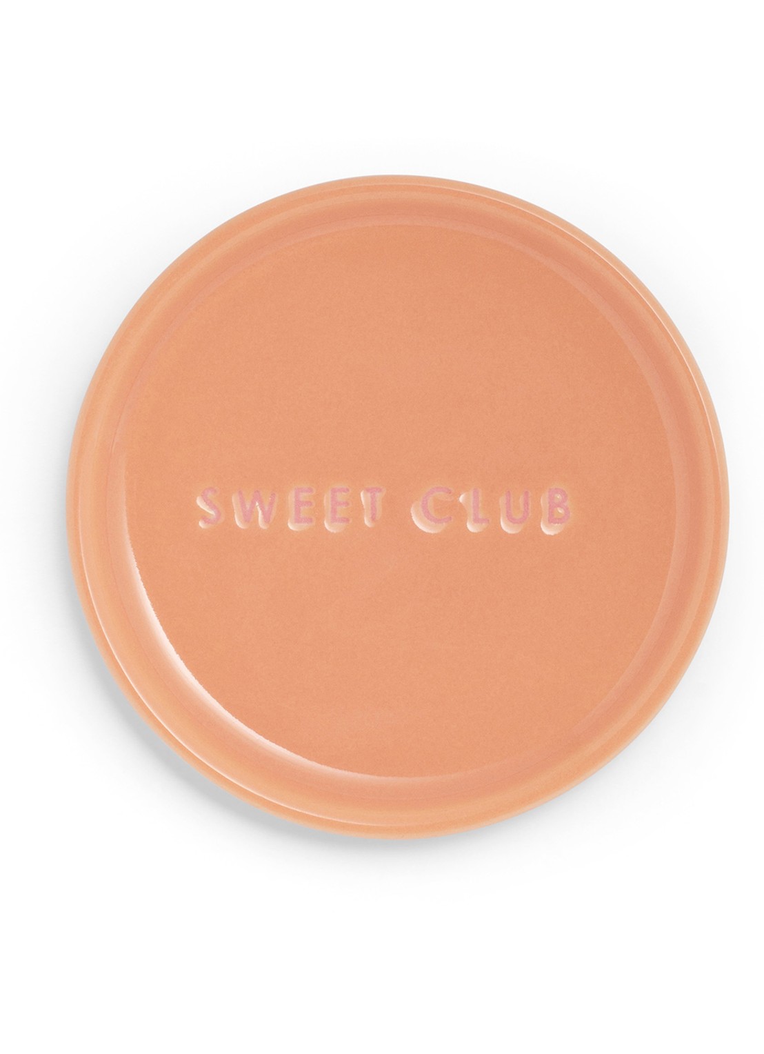 Vondels Sweet Club gebaksbordje 8,5 cm - voorkant 2 orange