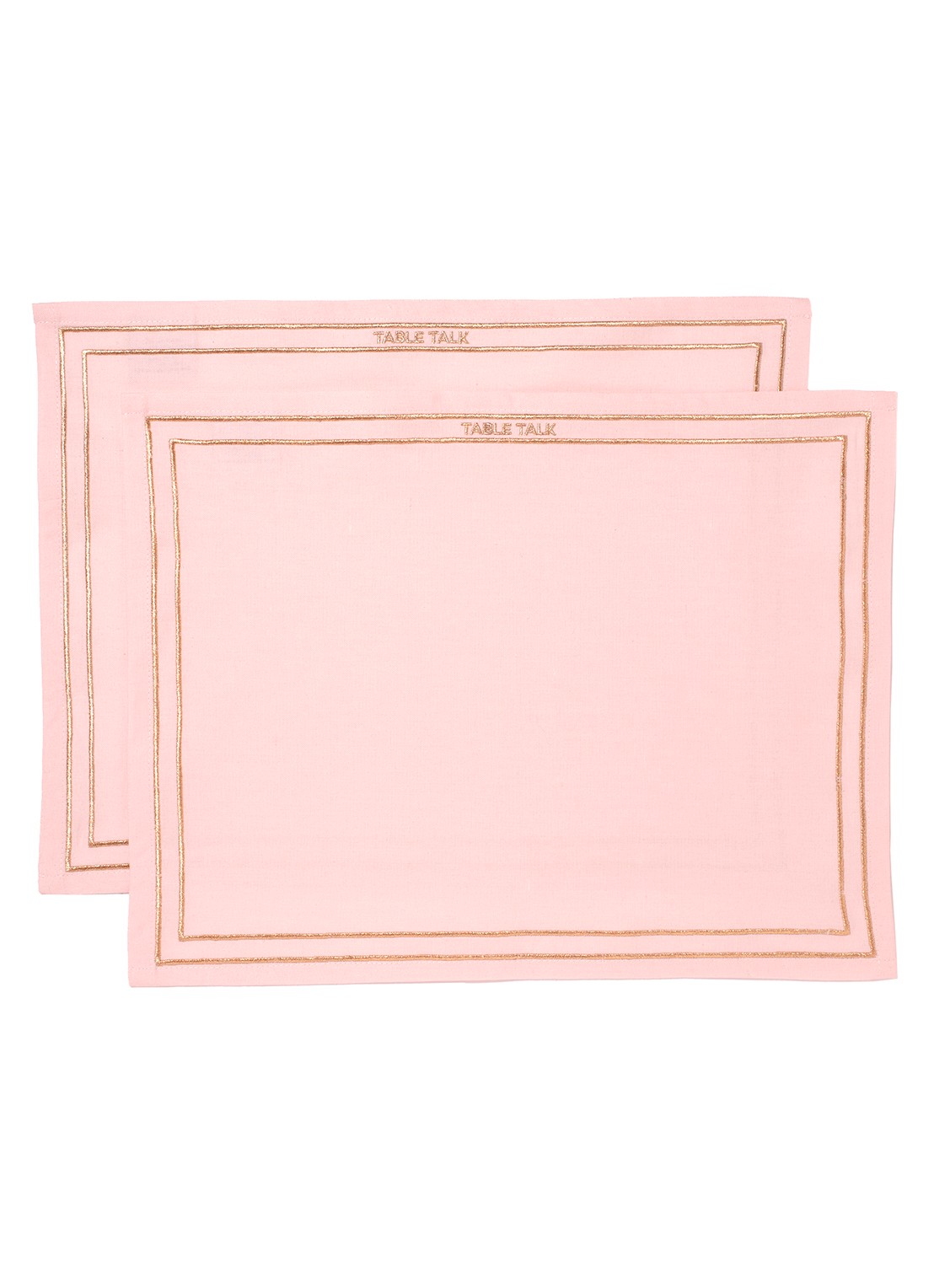 Vondels Table Talk placemat 42 x 32 cm set van 2 - voorkant roze