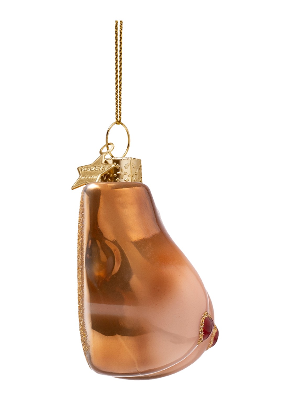 Vondels Tanline kersthanger 6 cm - detail 2 bruin